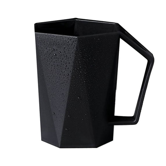 Lilixerw Bathroom Cup,Toothbrush Holder,Tumbler Cup,Geometric Rhombus Mouth Cup,with Handle,Adequate for Your Bathroom