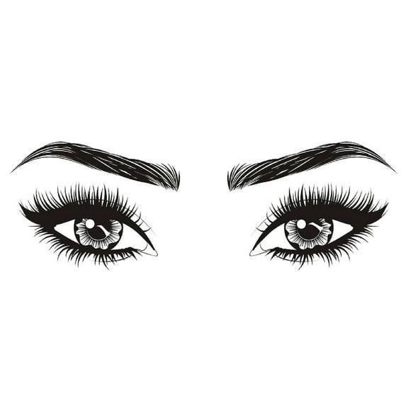 Lilixerw Beautiful Women Eyes Wall Decals,Beauty Eyes Eyelash Wall Sticker,Removable Decor Wall Art,for Women Girls Bedroom Living Room Bathroom Decor