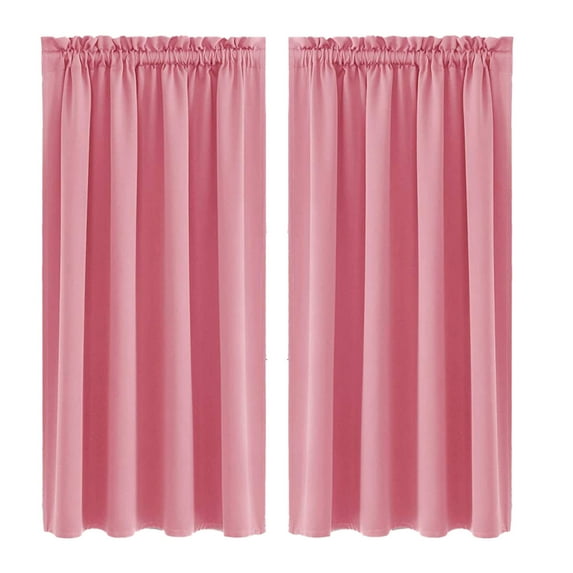 Lilixerw Blackout Curtains Window Treatment Thermal Insulated Solid Color Curtain Room Darkening Curtains Drapes for Bedroom,41.7 x 53.9 inch