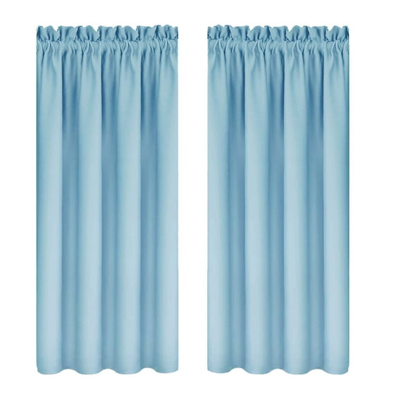 Lilixerw Blackout Curtains Window Treatment Thermal Insulated Solid Color Curtain Room Darkening Curtains Drapes for Bedroom,41.7 x 53.9 inch