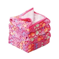 Lilixerw Blankets Soft Fluffy Fleece Pet Blanket Flannel Paw Printed Throw for Dog Cat,23 x 15 inch