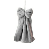 Lilixerw Bowknot Hanging Hand Dry Towels,Microfiber Coral Velvet Hand Towels for Kitchen Bathroom