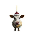 thumbnail image 1 of Lilixerw Christmas Cow Ornament,Acrylic Bull Pendant Christmas Tree Decor 2D Cow Farm Animal Christmas Tree Hanging Decorations, 1 of 4
