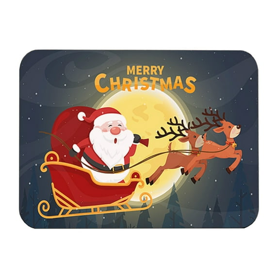 Lilixerw Christmas Dish Drying Mat,Xmas Absorbent Microfiber Mats,Dishes Drainer Pad,for Kitchen Countertop Tableware Decor