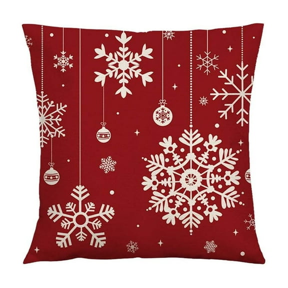 Lilixerw Christmas Pillow Covers 17.72 x 17.72 inch,Farmhouse Merry Throw Pillow Covers Great Gift for Sofa Couch Bed Living Room Christmas Decor