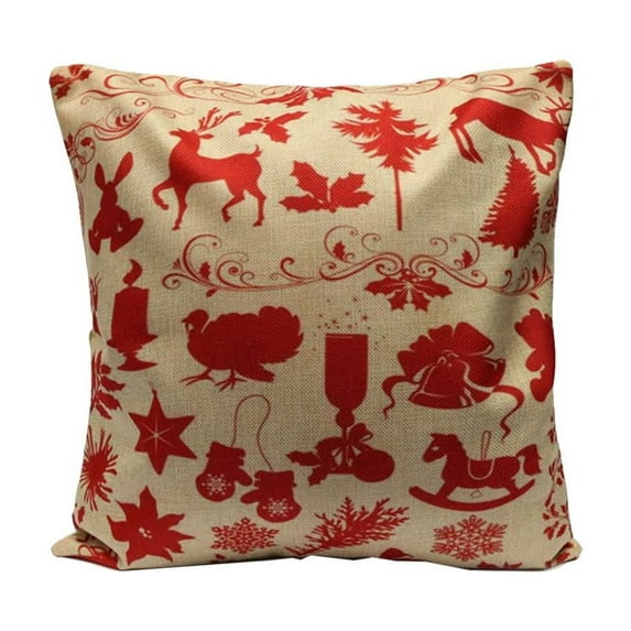 Lilixerw Christmas Pillow Covers 17.72 x 17.72 inch,Farmhouse Merry Throw Pillow Covers Great Gift for Sofa Couch Bed Living Room Christmas Decor