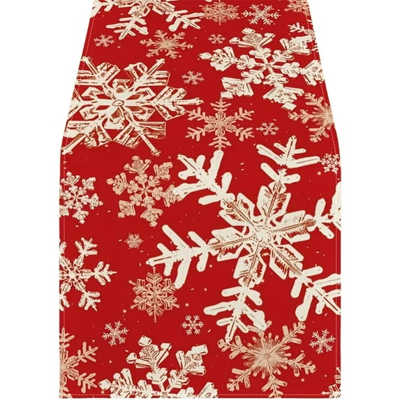 Lilixerw Christmas Table Runner,Red,Seasonal Winter Xmas Holiday Kitchen Dining Table Decoration for Indoor Outdoor Home Party Decor,2025 New Christmas Decoration
