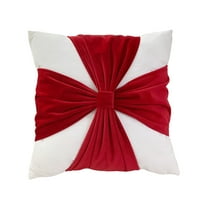 Lilixerw Clearance Christmas Throw Pillow Cover 17.7 x 17.7 inch,Red with Green Belt Pillow case Christmas Party Decorations Pillowcase Winter Holiday Cushion Case