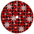 thumbnail image 1 of Lilixerw Christmas Tree Skirt,36 inches Red Buffalo Plaid Christmas Tree Mat for Rustic Xmas Decor Party Holiday Decorations, 1 of 6