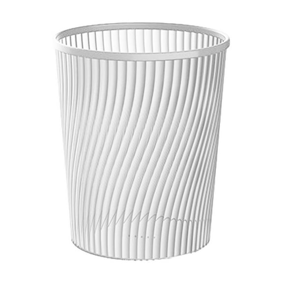 Lilixerw Clear Trash Can,Space Saving Trash Wastebasket Multipurpose Simple Round Shape Large Capacity Waste Basket for Bathroom Bedroom Kitchen Office