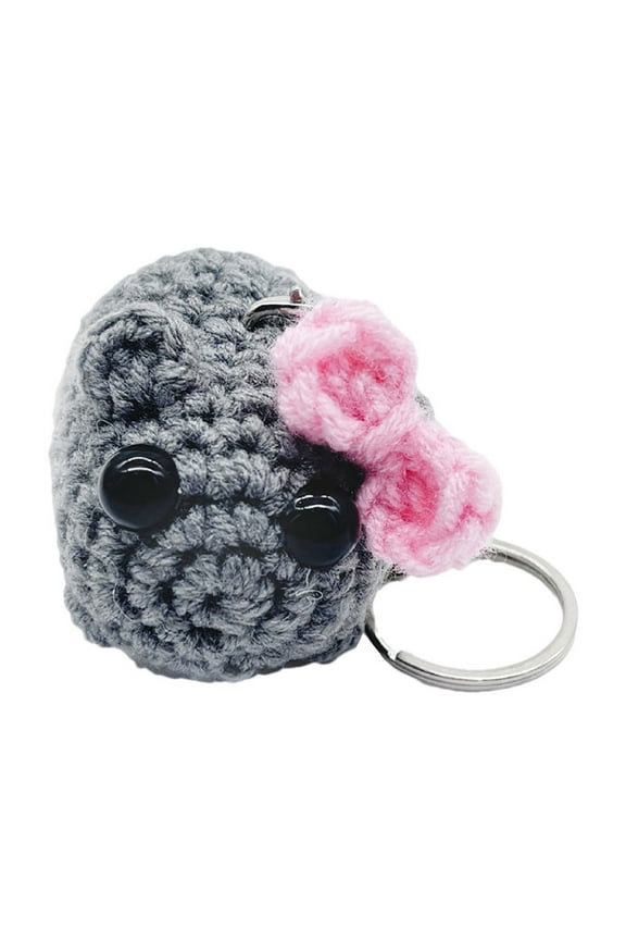 Cute Sad Hamster Keychain,Handmade Gifts Decor,for Backpack Charm Accessories Funny Kawaii Keychains Set