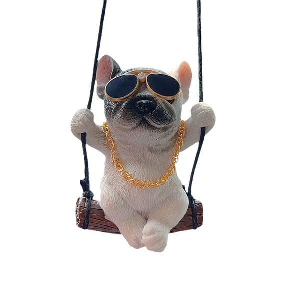 Lilixerw Cute Swinging Dog Car Mirror Hanging Accessories,Fun Interior Rearview Mirrors Decoration,for Car Truck SUV