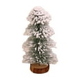 thumbnail image 1 of Lilixerw Desktop Miniature Christmas Trees Mini Pine Tree,with Snow and Wood Base,for Xmas Holiday Party Home Tabletop Decor, 1 of 6