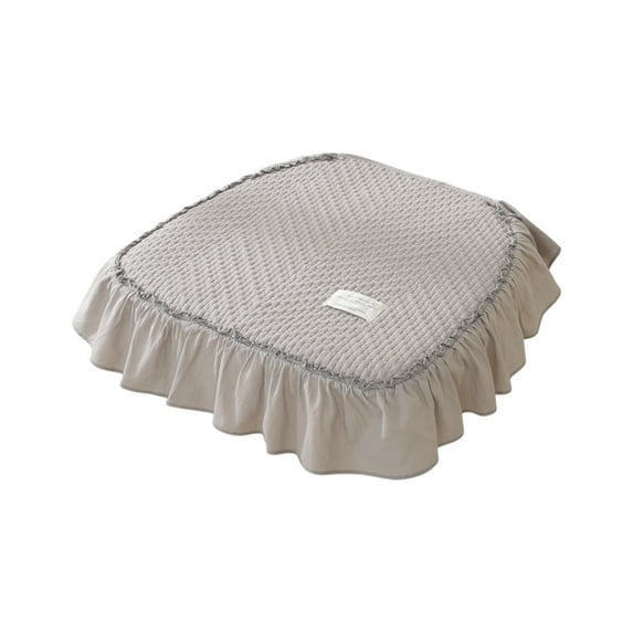 Lilixerw Dining Chair Cushions,Indoor Chair Pad with Ruffled for Kitchen and Bar Stool - Washable,Non Slip Seat Cushion,18.5 x 17.7 inch