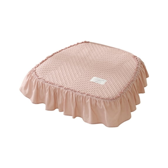 Lilixerw Dining Chair Cushions,Indoor Chair Pad with Ruffled for Kitchen and Bar Stool - Washable,Non Slip Seat Cushion,18.5 x 17.7 inch