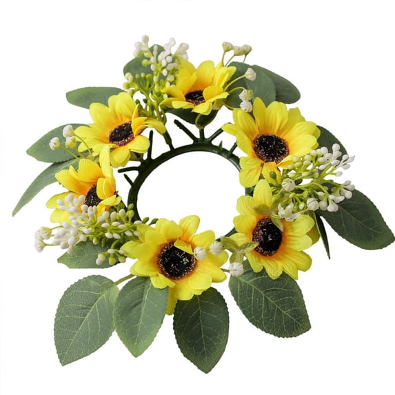 Lilixerw Fall Candle Rings Wreaths,Autumn Candle Rings Thanksgiving Candle Wreath,Maple Leaves Candle Wreath,Halloween Pillar Ring for Home Decor