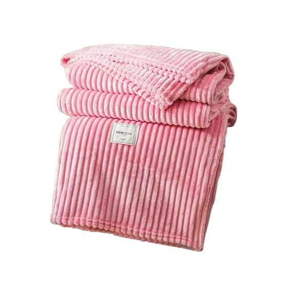 Lilixerw Flannel Fleece Throw Blanket,Cozy Stripe Solid Color Throw for Couch,Sofa and Bed,Warm and Soft Microfiber Blanket for All Season,27.5 x 39.3 inch