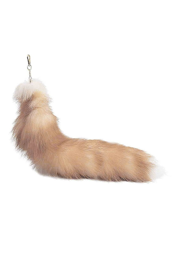 Lilixerw Fox Tail Keychain,Fluffy Fur Wolf Tail Keychain,Faux Therian Tail,Tail Keychain,Realistic Fox Tail Tail Keychain Handbag Pendant Accessories Adults Cosplay
