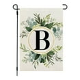 thumbnail image 1 of Lilixerw Garden Flags for Outside Monogram 26 Letters Flax Yard Flag,Double Sided Green Plant Printing Family Last Name Initial Hanging Flags at The Gate for Outdoor Courtyard Patio, 1 of 3