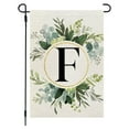 thumbnail image 1 of Lilixerw Garden Flags for Outside Monogram 26 Letters Flax Yard Flag,Double Sided Green Plant Printing Family Last Name Initial Hanging Flags at The Gate for Outdoor Courtyard Patio, 1 of 3
