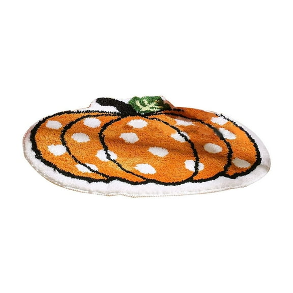 Lilixerw Halloween Bathroom Decor Fall Pumpkin Bathroom Rugs,Non Slip Funny Cute Bath Mats,for Bathroom Shower Tub Microfiber Washable Absorbent Carpet Autumn Home Decoration