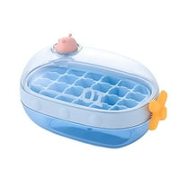 Lilixerw Ice Mold Tray with Lid and Bin - Rotary Ice Trays for Freezer with Lid - Food Grade Ice Mold Trays for Freezer with Ice Container