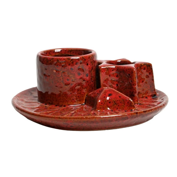 Lilixerw Incense Holder,Icense Burner for Burning Sage Smudge,Candle Incense Bowl,Ceramic Ash Catcher Tray,for Meditation Zen Decor