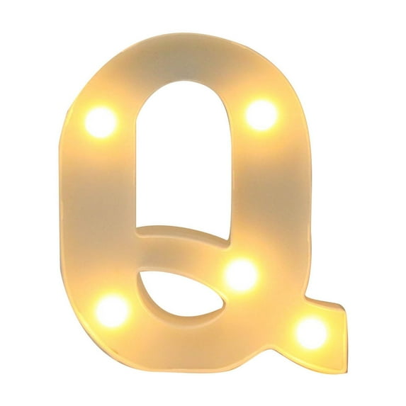 Lilixerw LED Marquee Letter Lights Sign,Light Up Alphabet Letter,for Home Party Wedding Decoration(Q)