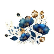 Lilixerw Large Flower Wall Decals,Vinyl Wall Decals Removable Peel and Stick Wall Stickers,Safe for Walls,Repositionable,for Living Room Bedroom Bathroom Decor