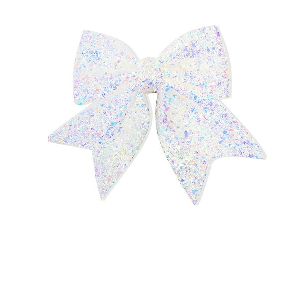 Lilixerw Large Silver Glitter Ribbon Bow Tie,Christmas Tree Party Decorations,Xmas Decor Wreath Ornaments