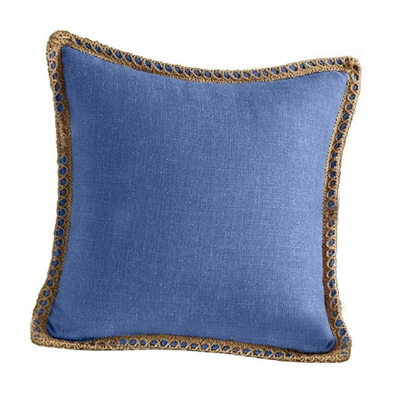 Lilixerw Linen Throw Pillow Cover Square Solid Color Cushion Cover Pillowcase for Couch Living Room Holiday Decor,17.7 x 17.7 inch