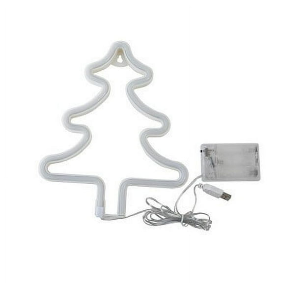 Lilixerw Clearance Neon Christmas Tree Light,Battery/USB Powered Green Christmas Neon Sign,Christmas Room Decor