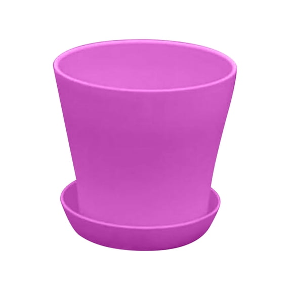 Lilixerw Plant Pots,Flower Pots Outdoor Planter Planting with Drainage Holes,and Tray Saucers,for All Home Gardens Succulents