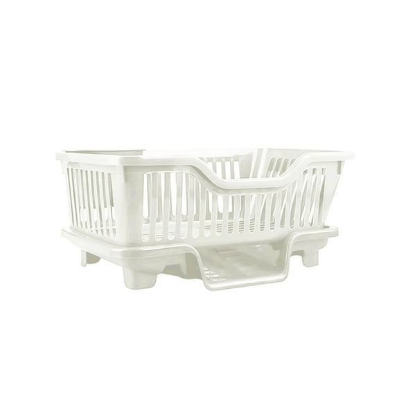 Lilixerw Plastic Dish Drainer - Shelf Basket for Kitchen Dishware - Household Draining Rack,for Kitchen Counter Organizer Storage,Storage Shelf