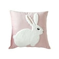 thumbnail image 1 of Lilixerw Plush Decorative Throw Pillow Covers Rabbit Pattern Couch Cushion Case Soft Pillowcases,17.7 x 17.7 inch, 1 of 6