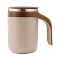 thumbnail image 1 of Lilixerw Automatic Stirring Coffee Cup,Self-Stirring Mug with Magnetic Stirrer,One-Touch Operation,Stainless Steel for Hot/Cold Drinks,Leak-Proof Lid,Perfect for Office & Travel,Brown, 1 of 5