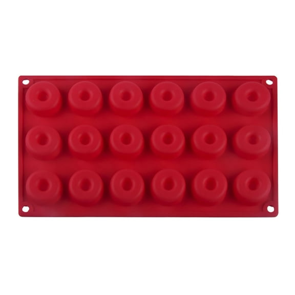 Lilixerw Silicone Mini Donut Pan,18 Cavity Doughnut Baking Mold Tray,for Making Muffin Cakes,Tart,Bread