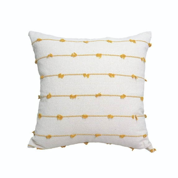 Lilixerw Simple Style Throw Pillow Covers,Couch Pillow Case with Fringe Decorative,Modern Farmhouse Cushion Covers for Sofa Couch Bed Living Room,17.7 x 17.7 inch