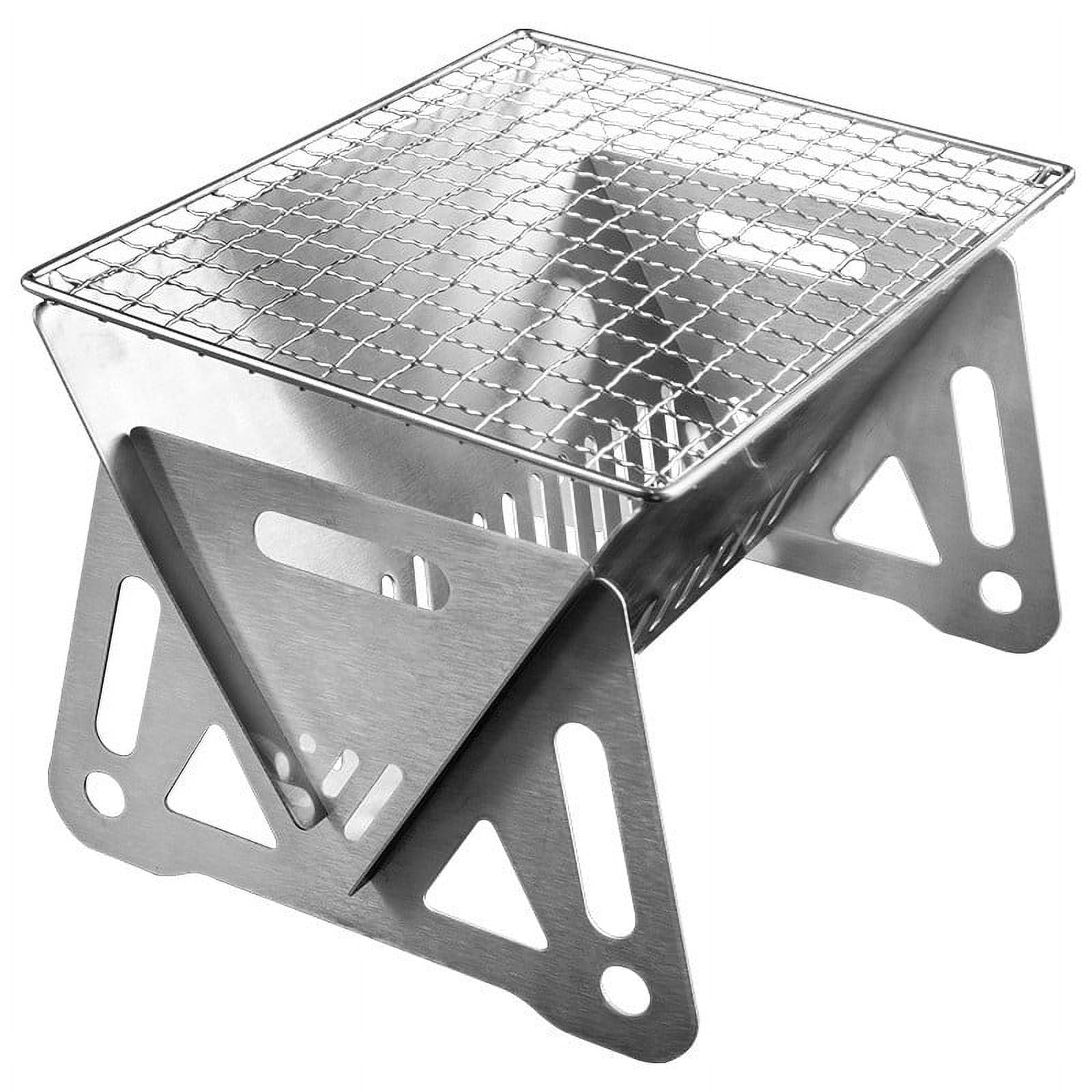 Lilixerw Small Campfire Grill,Stainless Steel Firepit Grill Grate,Heavy ...