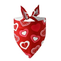 Lilixerw Valentine's Day Dog Bandana Triangle Bib Scarf with Lip,Heart and Love Patterns Reversible Pet Neckerchief for Dogs Cats Pets Valentines Day Decoration