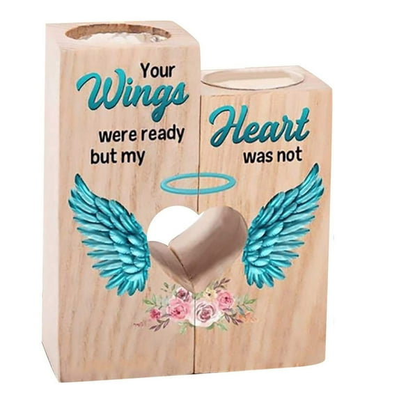 Lilixerw Valentine's Day Double Sided Printing Candle Holders,Wooden Candle Holders for Valentines Day Decoration Wedding Anniversary Birthday Decor