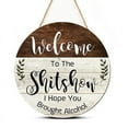 thumbnail image 1 of Lilixerw Welcome Sign for Front Door,Farmhouse Front Porch Decor Rustic Wooden Wall Sign,for Outdoor Seasonal Welcome Home Decorations Christmas Ornaments Halloween Ornaments, 1 of 3