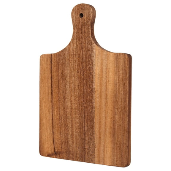 Lilixerw Wood Cutting Board with Handle 11.4 x 7.8 inch,Chopping Board/Pizza Board/Serving Board for Cheese,Bread,Vegetables & Fruits (Large Rectangular)