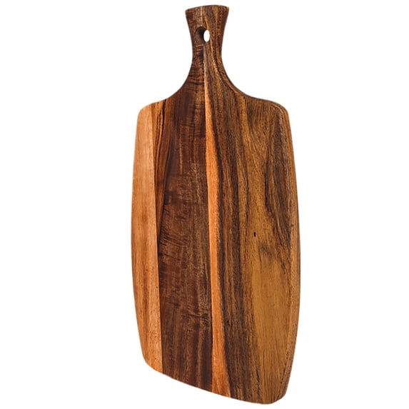 Lilixerw Wood Cutting Board with Handle 11.4 x 7.8 inch,Chopping Board/Pizza Board/Serving Board for Cheese,Bread,Vegetables & Fruits (Large Rectangular)