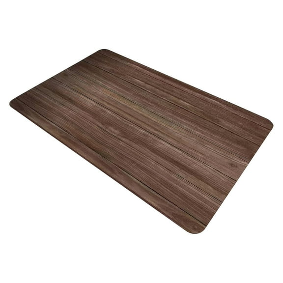 Lilixerw Wood Grain Kitchen Mat,Non Slip Quick Dry Floor Mat Diatomaceous Shower Mat for Kitchen Bathroom,15.8 X 23.6 inch