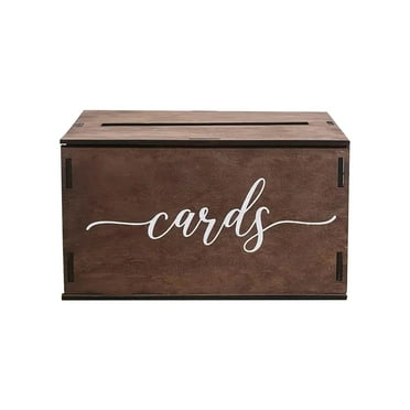 Lilixerw Wooden Wedding Card Box with Slot & Lid,Modern Decorations for Reception for Wedding Gifts & Money,for Baby & Bridal Shower,Graduation,Party,Special Occasions Card Holder