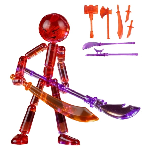 Lilixerw Collectable Action Figure Set,Stick Figure Action Figure Set,Multi-Jointeds Movable Robot Fulls Body Mechanical Doll,Stop Motion Figures,Ideal Birthday Gifts