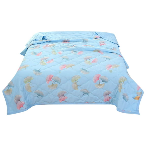 Lilixerw Comforter Quilt,Leaf Printed Summer Quilt,Washable Bedspread Bed Cover Lightweight Spring Summer Bedding for All Season,59.1 x 39.4 inch