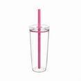 thumbnail image 1 of Lilixerw Creative Household Glass Cup with Straw,Festival Glass Mug for Iced Coffee,20oz Transparent Drink Jar with Lid,Perfect Gift for Xmas Party & Gatherings, 1 of 1