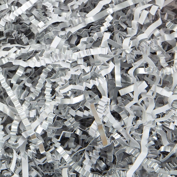 Lilixerw Crinkle Paper Shreds 100g,Decorative Gift Box Filler & Stuffing,Soft Raffia Paper for Gift Wrapping,Birthday,Valentines,Christmas,Easter Party Decor,Silver